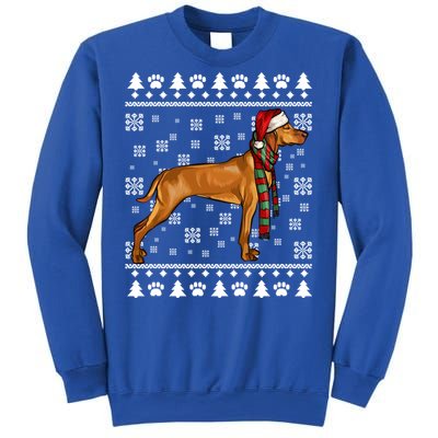 Vizsla Dog Santa Hat Xmas Ugly Christmas Gift Sweatshirt