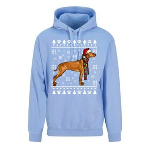 Vizsla Dog Santa Hat Xmas Ugly Christmas Gift Unisex Surf Hoodie