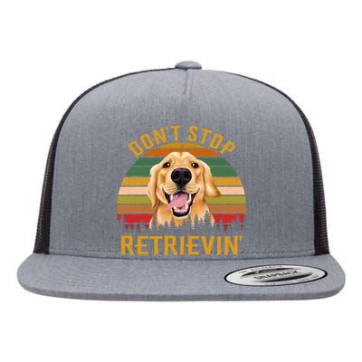 Vintage Dont Stop Retrievin Dog Lovers Flat Bill Trucker Hat