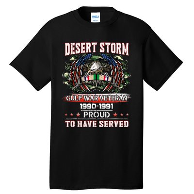 Veteran Desert Storm Veteran Proud For Fathers Day Tall T-Shirt