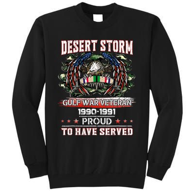 Veteran Desert Storm Veteran Proud For Fathers Day Tall Sweatshirt