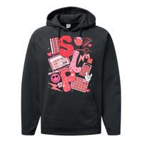 Valentines Day Speech Therapy Therapist Slpa Slp Performance Fleece Hoodie