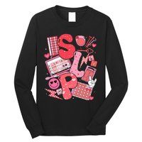 Valentines Day Speech Therapy Therapist Slpa Slp Long Sleeve Shirt