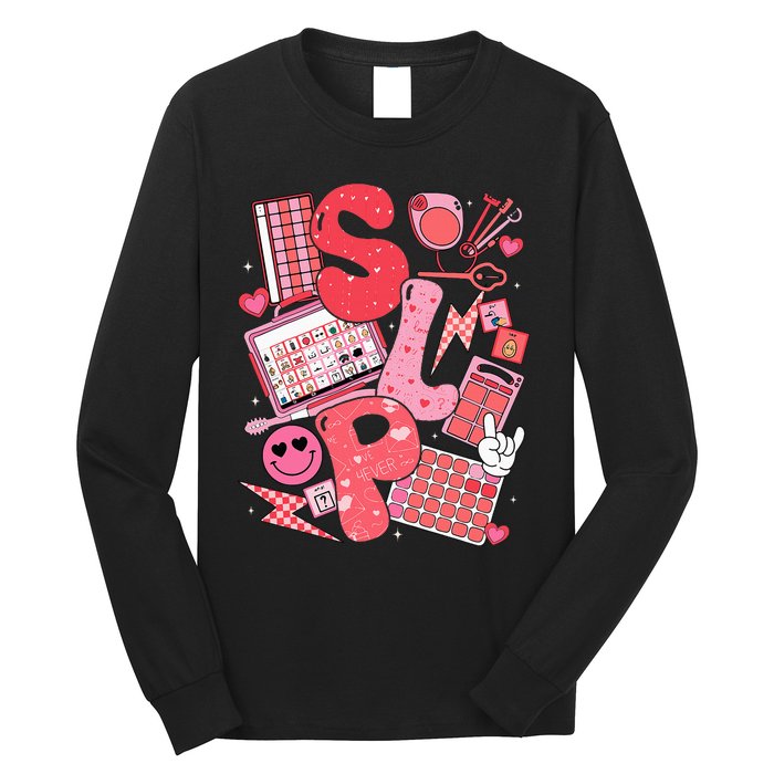 Valentines Day Speech Therapy Therapist Slpa Slp Long Sleeve Shirt