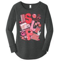 Valentines Day Speech Therapy Therapist Slpa Slp Women's Perfect Tri Tunic Long Sleeve Shirt