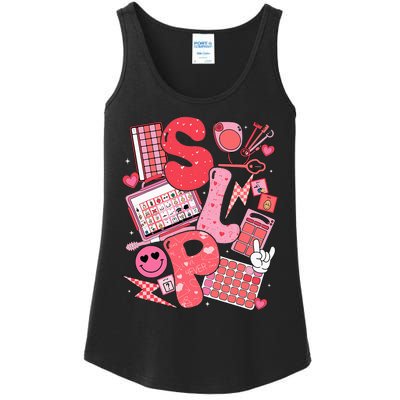 Valentines Day Speech Therapy Therapist Slpa Slp Ladies Essential Tank