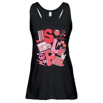 Valentines Day Speech Therapy Therapist Slpa Slp Ladies Essential Flowy Tank