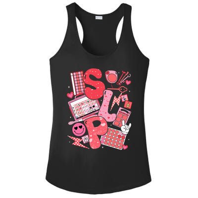 Valentines Day Speech Therapy Therapist Slpa Slp Ladies PosiCharge Competitor Racerback Tank