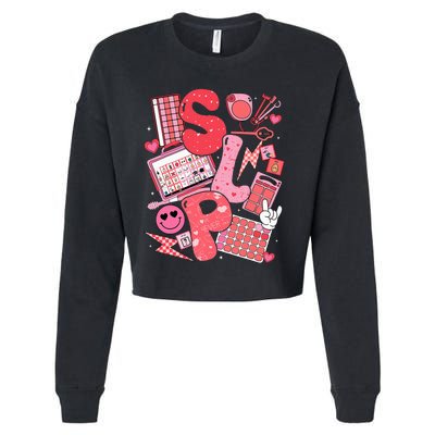 Valentines Day Speech Therapy Therapist Slpa Slp Cropped Pullover Crew