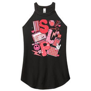 Valentines Day Speech Therapy Therapist Slpa Slp Women’s Perfect Tri Rocker Tank