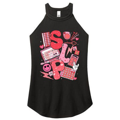 Valentines Day Speech Therapy Therapist Slpa Slp Women's Perfect Tri Rocker Tank