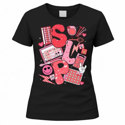 Valentines Day Speech Therapy Therapist Slpa Slp Women's T-Shirt