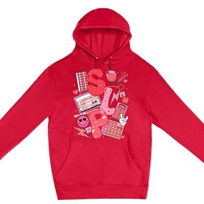 Valentines Day Speech Therapy Therapist Slpa Slp Premium Pullover Hoodie