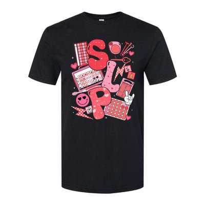 Valentines Day Speech Therapy Therapist Slpa Slp Softstyle CVC T-Shirt