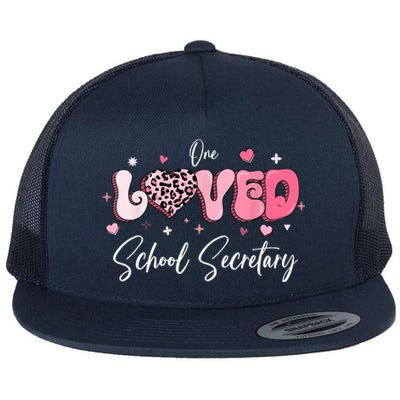 Valentines Day School Secretary Flat Bill Trucker Hat