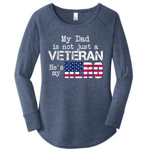 Veteran Day Shirt My Dad Is Not A Veteran He's My Hero Women's Perfect Tri Tunic Long Sleeve Shirt