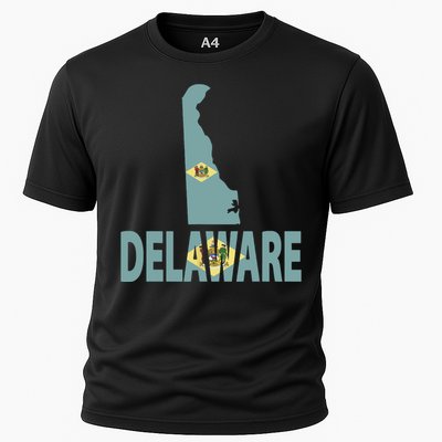 Vintage Delaware State I Love Delaware Home State Cooling Performance Crew T-Shirt