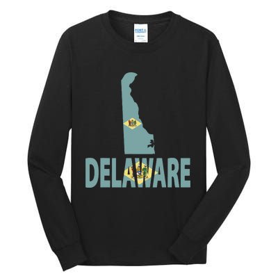 Vintage Delaware State I Love Delaware Home State Tall Long Sleeve T-Shirt