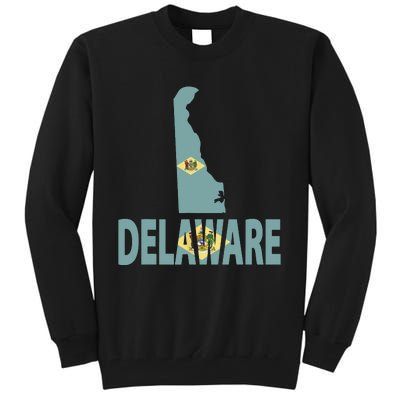 Vintage Delaware State I Love Delaware Home State Tall Sweatshirt