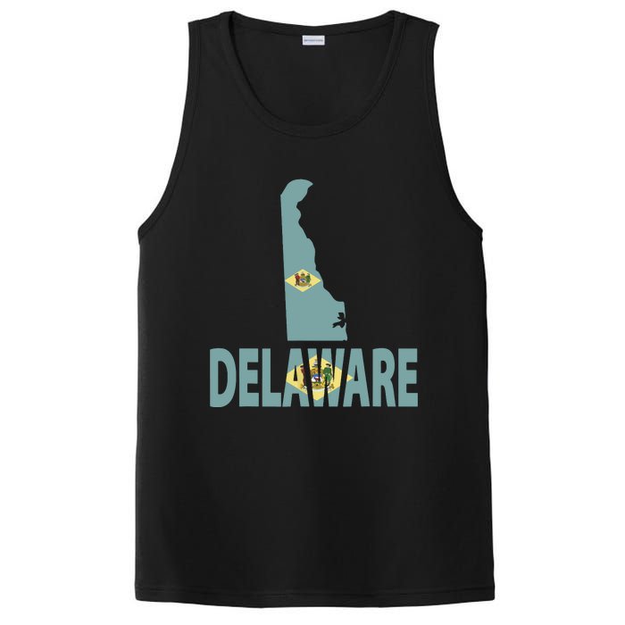 Vintage Delaware State I Love Delaware Home State PosiCharge Competitor Tank