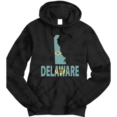 Vintage Delaware State I Love Delaware Home State Tie Dye Hoodie