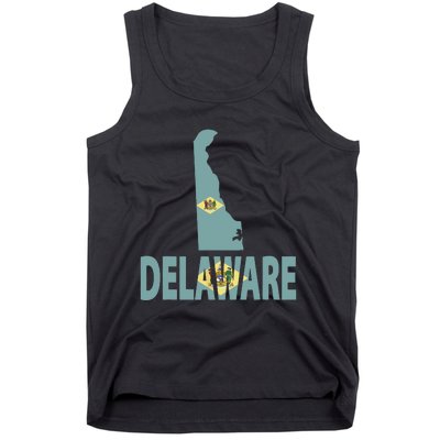 Vintage Delaware State I Love Delaware Home State Tank Top