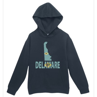 Vintage Delaware State I Love Delaware Home State Urban Pullover Hoodie