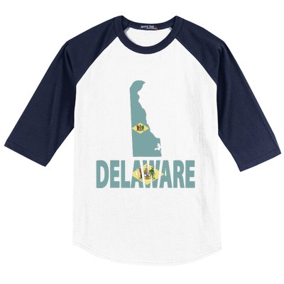 Vintage Delaware State I Love Delaware Home State Baseball Sleeve Shirt