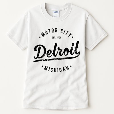 Vintage Detroit Souvenir Motor City Simple Detroit Tall T-Shirt