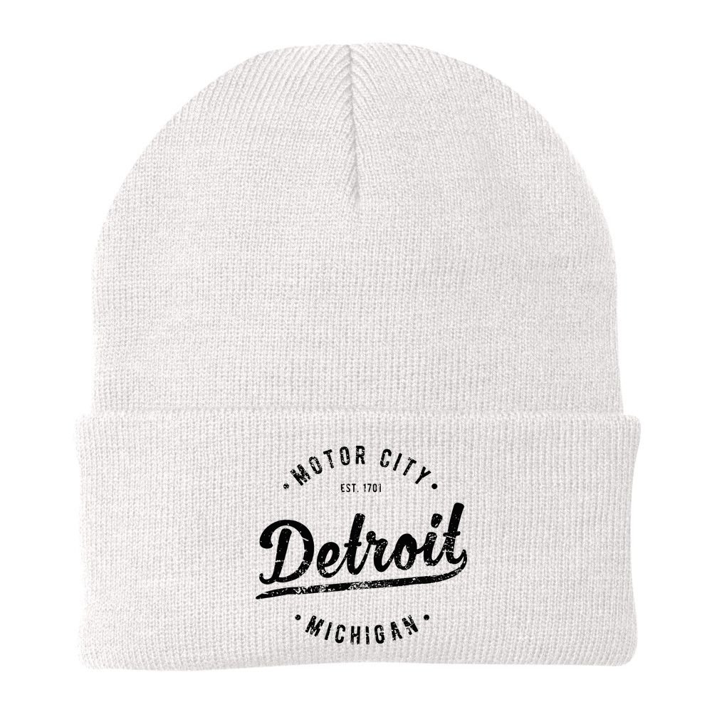 Vintage Detroit Souvenir Motor City Simple Detroit Beanie