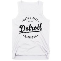 Vintage Detroit Souvenir Motor City Simple Detroit Tank Top