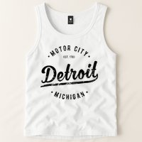 Vintage Detroit Souvenir Motor City Simple Detroit Tank Top