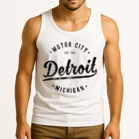 Vintage Detroit Souvenir Motor City Simple Detroit Tank Top