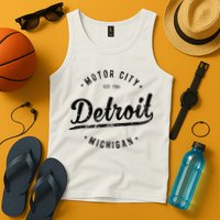 Vintage Detroit Souvenir Motor City Simple Detroit Tank Top
