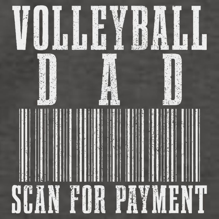 Volleyball Dad Scan For Payment Funny Barcode FatherS Day Vector Backpack