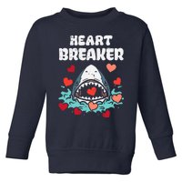 Valentines Day Shark Heartbreaker Funny Boy Toddler Sweatshirt