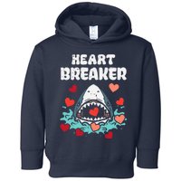 Valentines Day Shark Heartbreaker Funny Boy Toddler Hoodie