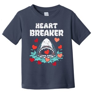 Valentines Day Shark Heartbreaker Funny Boy Toddler T-Shirt