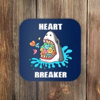 Valentines Day Shark Heart Breaker Funny Boy Coaster