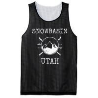 Vintage Distressed Snowbasin Utah Ski Mountain Mesh Reversible Basketball Jersey Tank