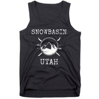 Vintage Distressed Snowbasin Utah Ski Mountain Tank Top