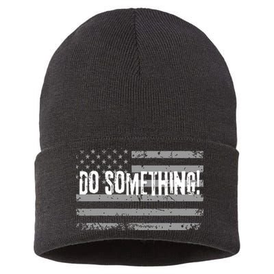 Vote Do Something Vote Kamala Harris Tim Walz 2024 Sustainable Knit Beanie