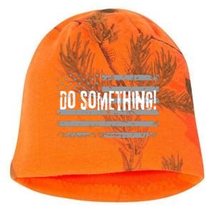 Vote Do Something Vote Kamala Harris Tim Walz 2024 Kati - Camo Knit Beanie