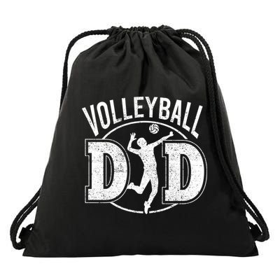 Volleyball Dad Spiking Ball Father Cool Gift Drawstring Bag