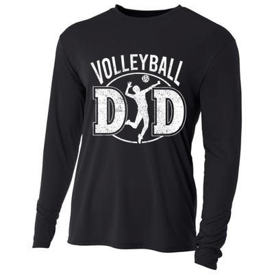 Volleyball Dad Spiking Ball Father Cool Gift Cooling Performance Long Sleeve Crew