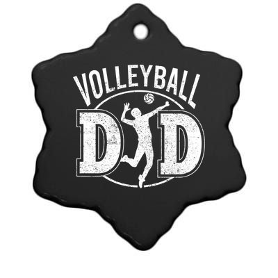 Volleyball Dad Spiking Ball Father Cool Gift Ceramic Star Ornament