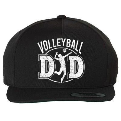 Volleyball Dad Spiking Ball Father Cool Gift Wool Snapback Cap