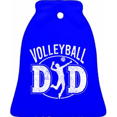 Volleyball Dad Spiking Ball Father Cool Gift Ceramic Bell Ornament