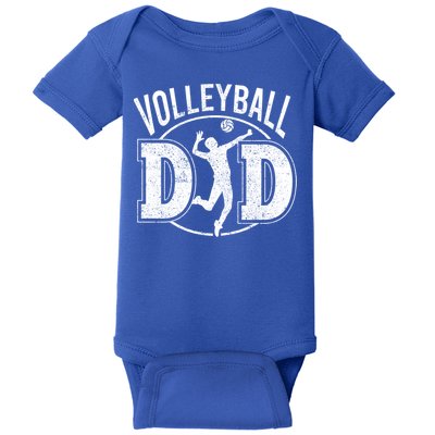 Volleyball Dad Spiking Ball Father Cool Gift Baby Bodysuit
