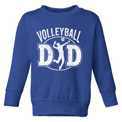 Volleyball Dad Spiking Ball Father Cool Gift Toddler Sweatshirt